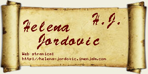 Helena Jordović vizit kartica